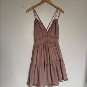 She + Sky Pink Ruffle Dress